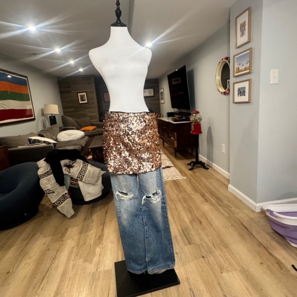 Free People Annalisse Sequin Mini size 6 - Picture 3 of 6